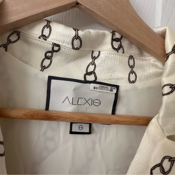 Alexis Jumpsuit Outfit Chains Ivory Formal Glam Retro Wide Leg Size Small - Picture 7 of 9